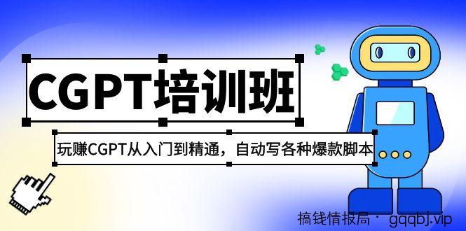 2023最新CGPT培训班：玩赚ChatGPT从入门到精通 自动写各种爆款脚本-搞钱情报局