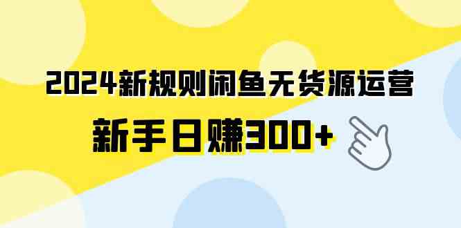 （9522期）2024新规则闲鱼无货源运营新手日赚300+-搞钱情报局