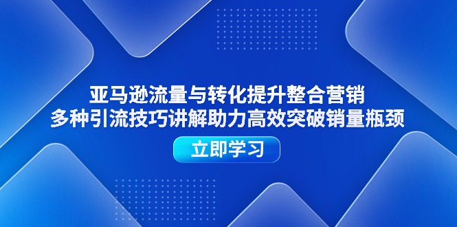 （11335期）亚马逊流量与转化提升整合营销，多种引流技巧讲解助力高效突破销量瓶颈-搞钱情报局