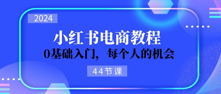 （11532期）2024从0-1学习小红书电商，0基础入门，每个人的机会（44节）-搞钱情报局