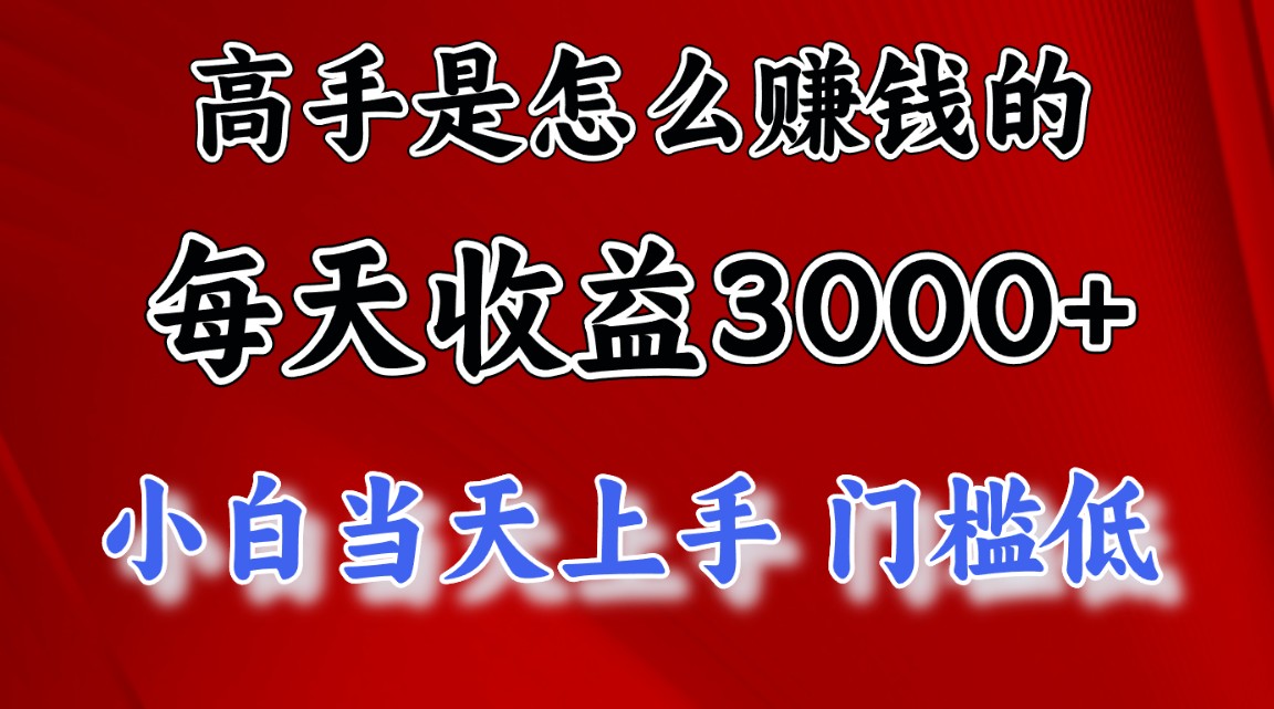 （12144期）1天收益3000+，月收益10万以上，24年8月份爆火项目-搞钱情报局