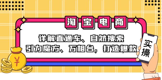 （12814期）2024淘宝电商课程：详解直通车、自然搜索、引力魔方、万相台，打造爆款-搞钱情报局