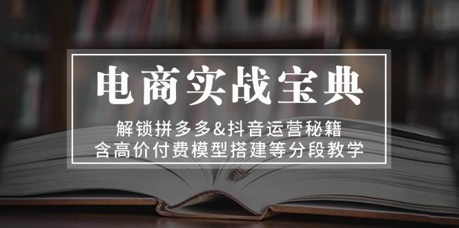 （13195期）电商实战宝典 解锁拼多多&抖音运营秘籍 含高价付费模型搭建等分段教学-搞钱情报局